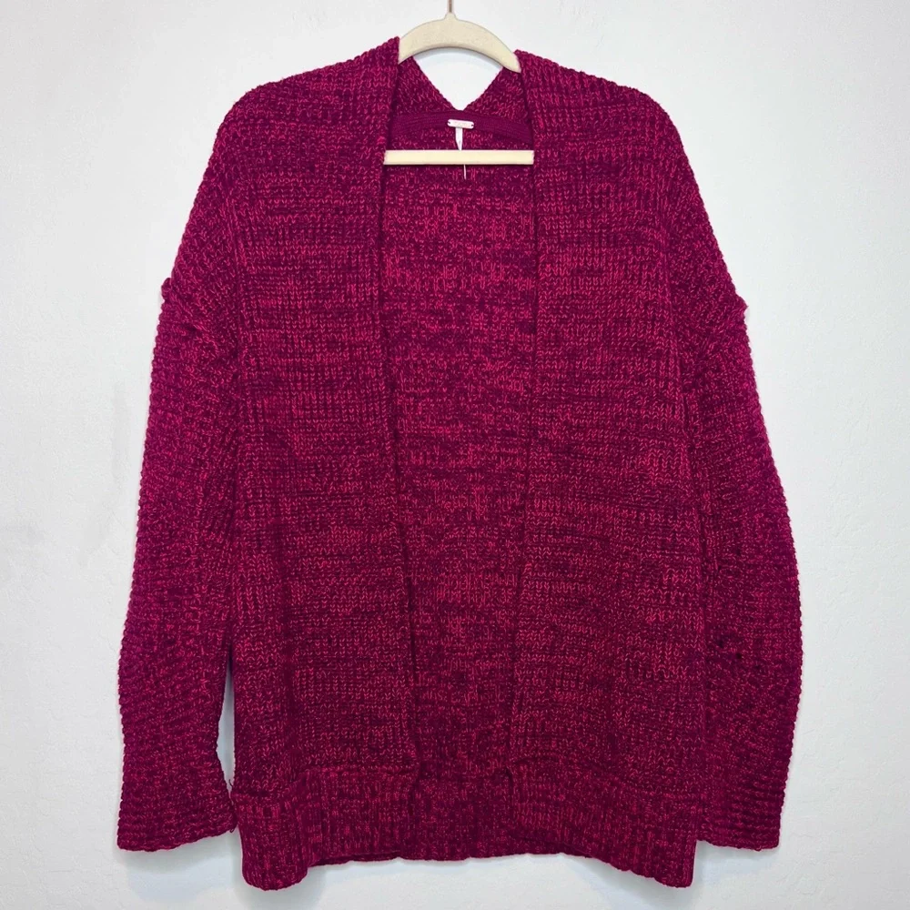 FREE PEOPLE High Hopes Open Front Knit Cardigan Sweater.‎ Size XS